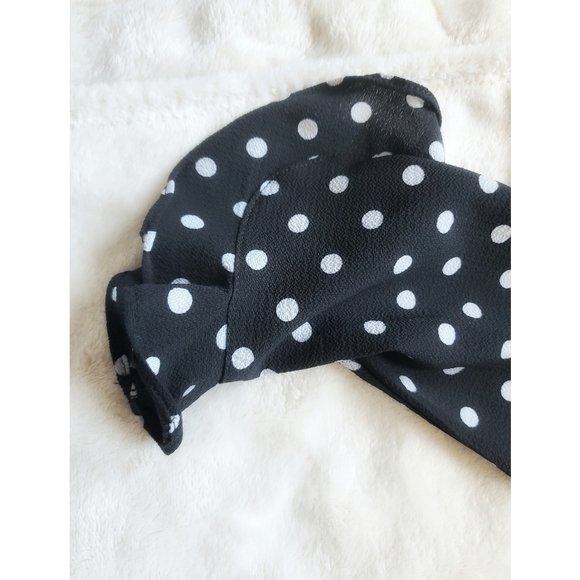 One clothing los angeles true wrap peplum Polka dot top size small - Picture 8 of 11